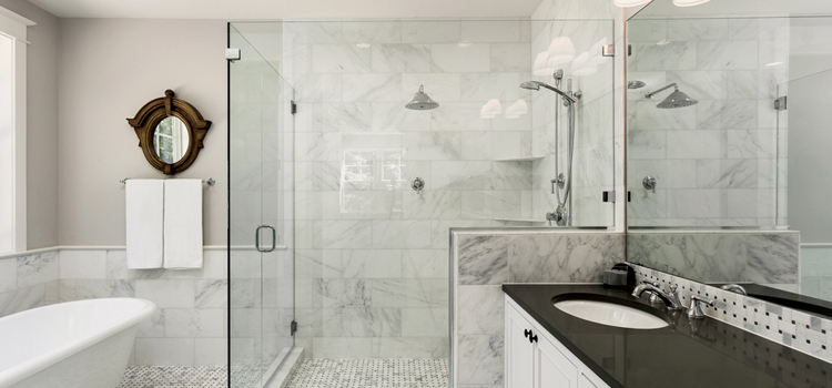 bathroom shower door installation in Miami Beach
